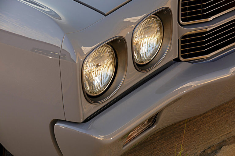 Custom 1970 LS3 Chevelle front bumper and headlight built by Goolsby Customs