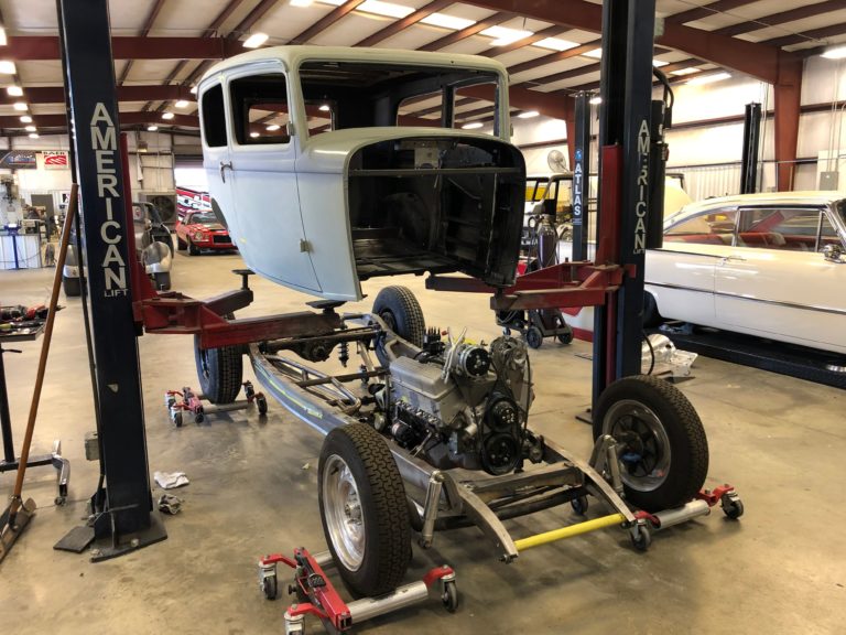 1932 Ford Tudor Sedan 5th Avenue Special during the build process