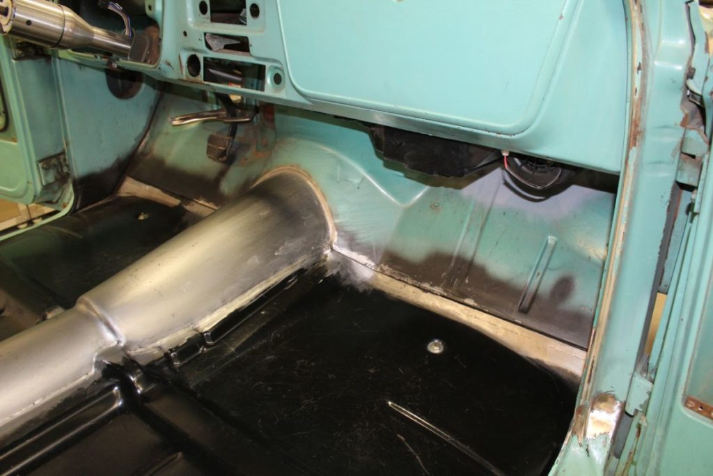 Kenzie's 1968 Chevy C10 hot rod truck transmission tunnel and fabrication