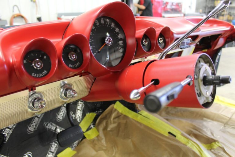 George Poteet's custom 1960 Chevy Impala during final assembly