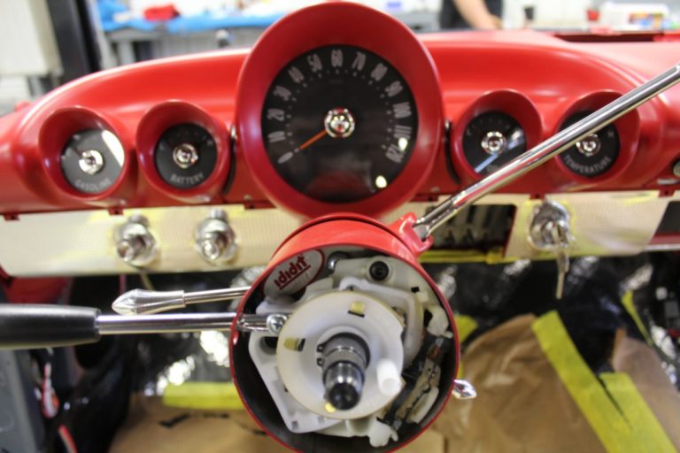 George Poteet's custom 1960 Chevy Impala during final assembly