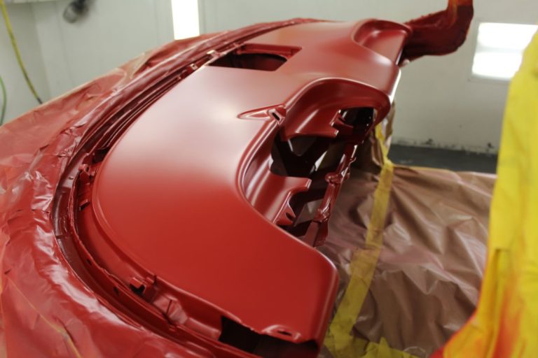 George Poteet's custom 1960 Chevy Impala in the paint booth