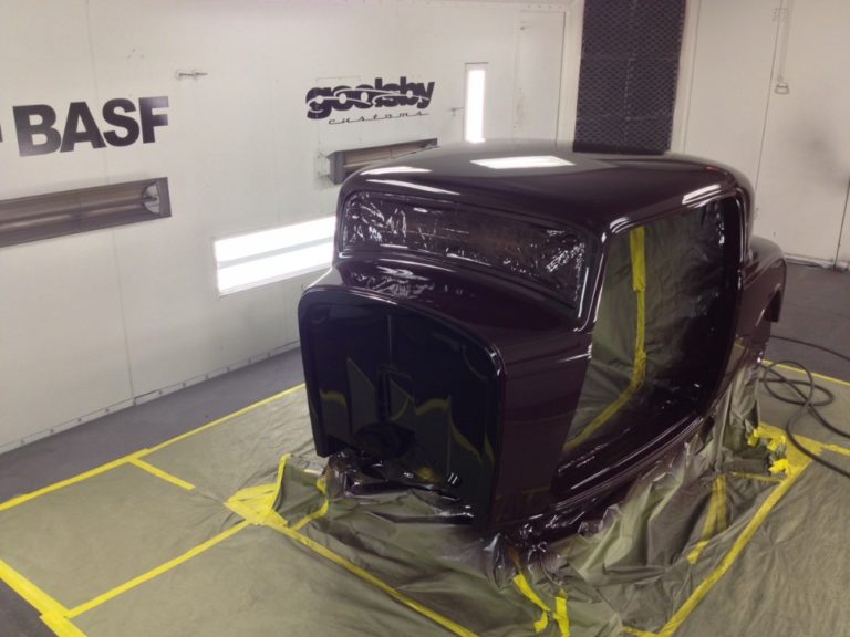 Custom 1932 Ford 3 Window Coupe during the build process