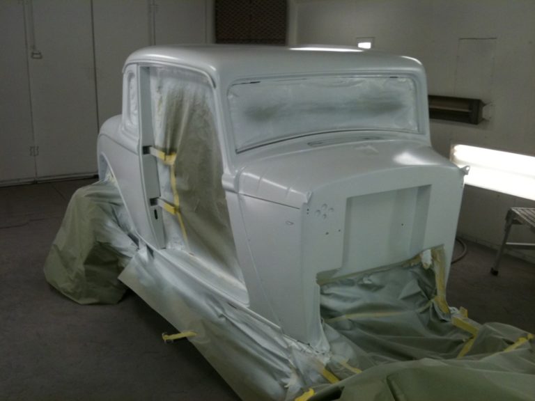 Custom 1932 Ford 3 Window Coupe during the build process