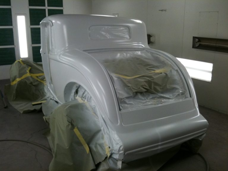Custom 1932 Ford 3 Window Coupe during the build process