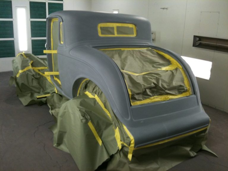 Custom 1932 Ford 3 Window Coupe during the build process