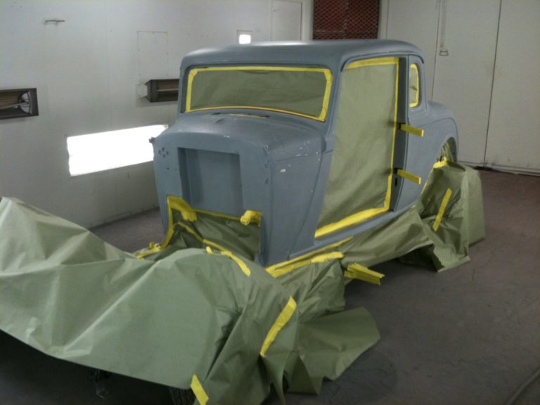 Custom 1932 Ford 3 Window Coupe during the build process
