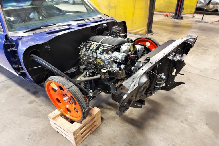 Custom 1969 SS Chevelle Pro Touring muscle car powder coated parts