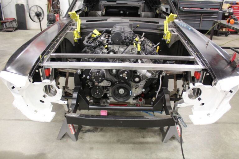 Custom 1969 Fastback Mustang supercharged coyote engine