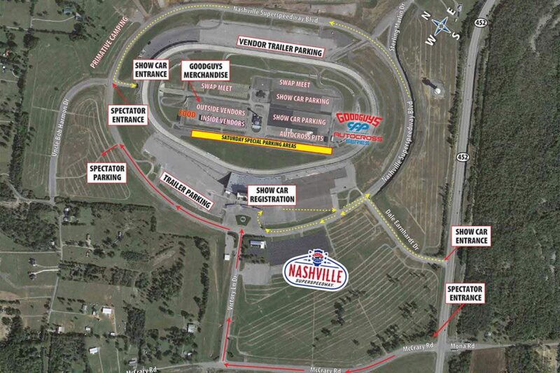 Goodguys 16th BASF Nashville Nationals Car Show Event Map