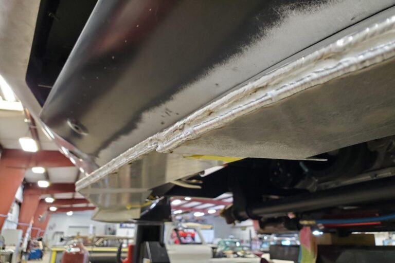 Custom supercharged 1969 Fastback Mustang Front Spoiler fabrication