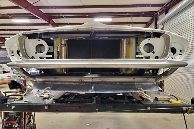Custom supercharged 1969 Fastback Mustang Front Spoiler fabrication