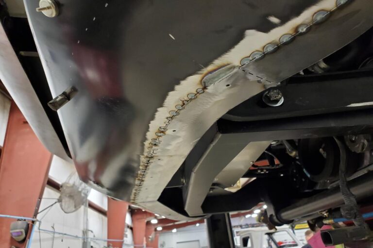 Custom supercharged 1969 Fastback Mustang Front Spoiler fabrication