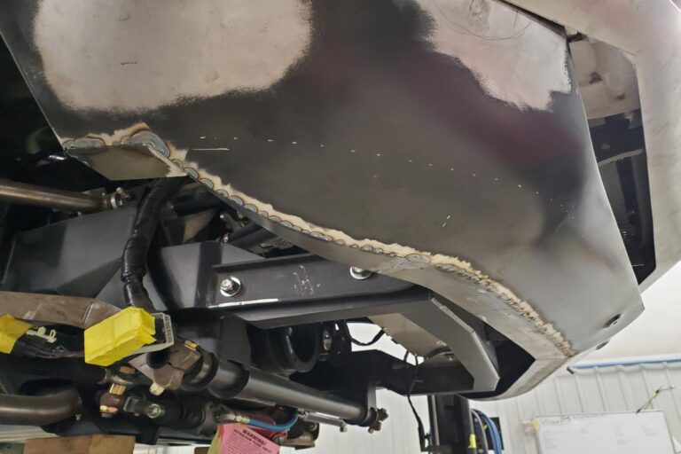 Custom supercharged 1969 Fastback Mustang Front Spoiler fabrication