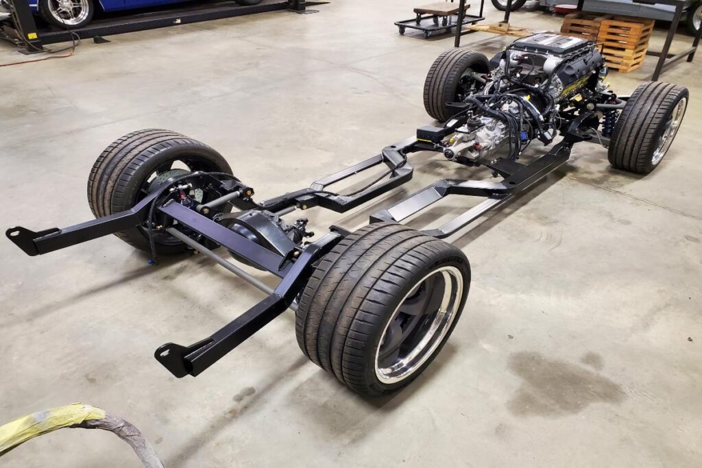 Custom LT4 1967 Camaro Pro Touring street Rod roadster shop chassis with forgeline wheels