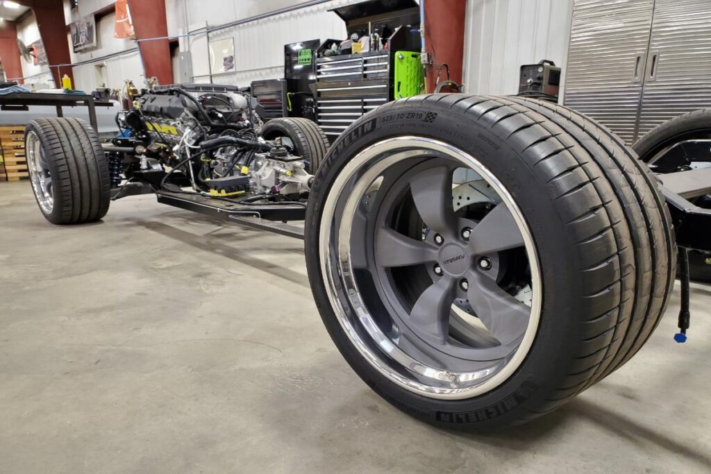 Custom LT4 1967 Camaro Pro Touring street Rod roadster shop chassis with forgeline wheels